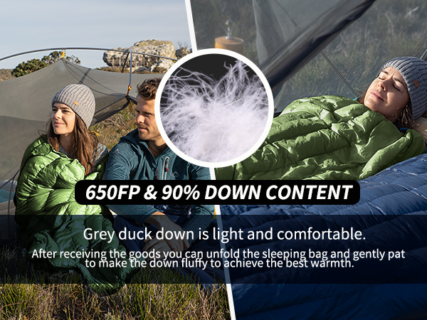 down sleeping bags