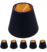 Tsnamay 6Pcs Chandelier Shade for Candelabra Bulbs, Clip Mount Shade, 3.54" X 5.9" X 4.72" Small ...