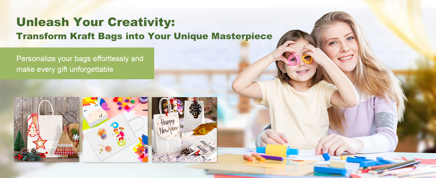 Customized Gift Bags White