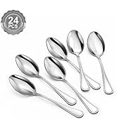 BEWOS 24-Piece Teaspoons - Tea Spoons/Coffee Spoon, 6.3-Inch Stainless Steel Silverware, Teaspoon...