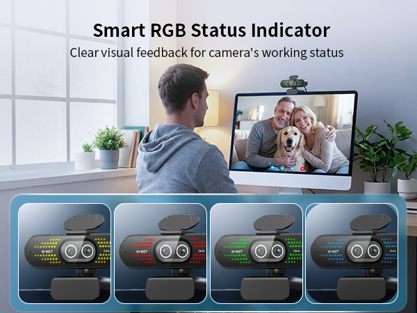 Professional RGB Status Lighting with Refined Design – The EMEET 4K webcam