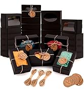 Moukiween 32 PCS Black Soap Boxes for Homemade Soap, 3.54 X 2.36 X 1.18 Inch Soap Packaging Gift ...
