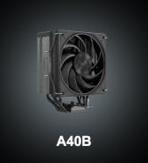 SAMA A40 CPU Air Cooler – Single Tower, 1x Quiet Guide Ring Fan, Copper Base, Hybrid Fin Design, ...