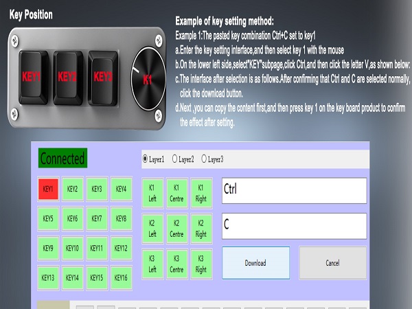 3Key+1Knob keypad