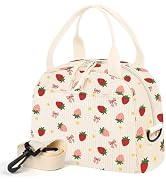 WOBAGMEN Lunch Box for Women,Lunch Bag Cute Corduroy Insulated Lunch Box With Shoulder Strap for ...
