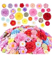 300Pcs Mini Silk Flower Heads Small Fake Rose Daisy Faux Flowers Bulk for Crafts Artificial Rose ...