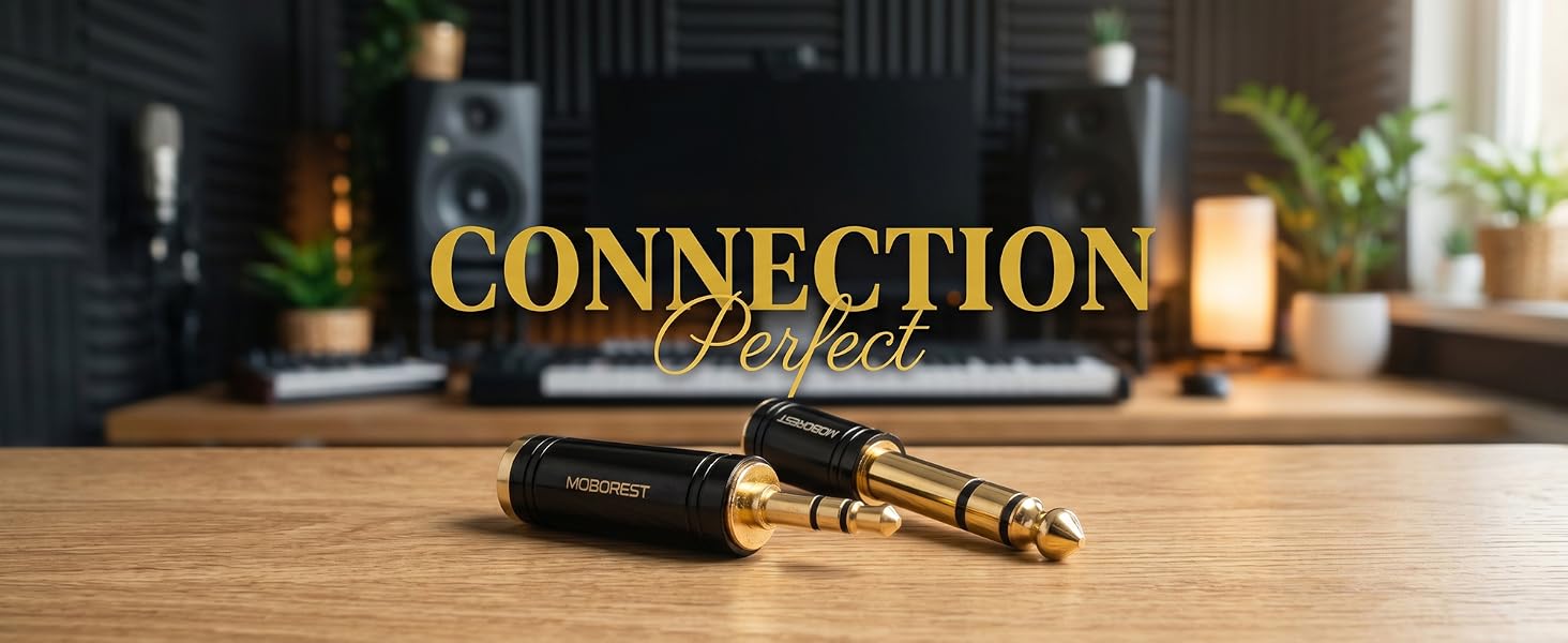 3.5mm to 1/4 (6.35mm) Stereo Pure Copper Adapter