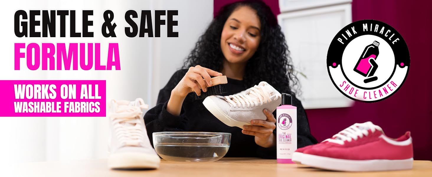 Pink Miracle Shoe Cleaner cleaning Nike Shoes