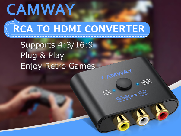 CAMWAY RCA to HDMI Converter