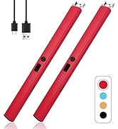 2 PCS Candle Lighter,Windproof Flameless Electric Lighter with LED Power Display & Safety Switch,...