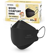 LEVENIS Kids KN95 Face Masks for Children 50 Pack, Breathable Comfortable and Disposable KN95 Mas...