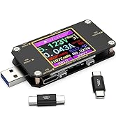 YOJOCK USB Power Multimeter USB C Current and Voltage Meter 4.5-24V 0-3.0A Voltmeter Ampermeter C...
