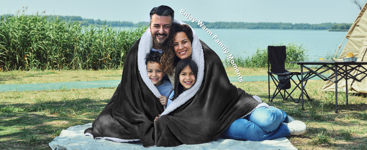 sherpa blanket outdoor warm companion