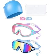 TorsuupTittan Kids Swim Goggles 2 Pack, Anti Fog UV Protection No Leak Wide View, Goggles for Kid...