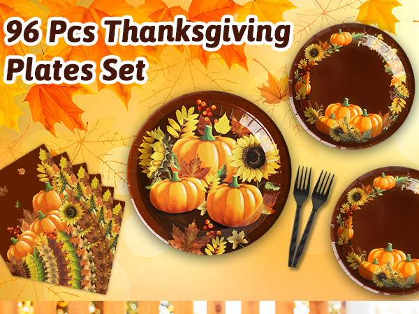 Thanksgiving Fall Party Paper Plates