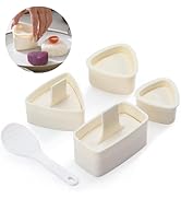 5 Pcs Onigiri Mold Maker, Rice Ball Sushi Mold Kit, Triangle Sushi Musubi Maker for Kids Lunch, H...