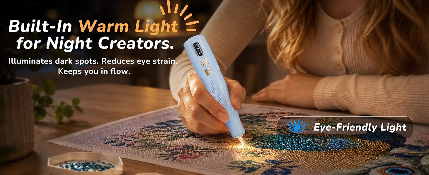 built-in warm LED light