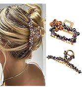 Brinie Bead Hair Claw Clips Gold Metal Hair Clips Handmade Hair Claw Barrettes Large Small Hair C...