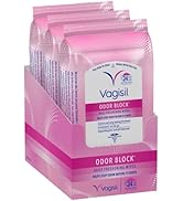 Vagisil Odor Block Daily Freshening Wipes for Feminine Hygiene in Resealable Pouch, Gynecologist ...