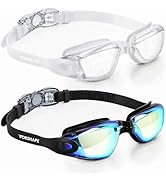 Vorshape Swim Goggles 2 Pack Anti Fog Swimming Goggles, No Leaking UV Protection Pool Goggles for...
