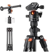 K&F Concept 76 inch Camera Tripod with Rotatable Multi-Angle Center Column,Lightweight Travel Out...