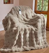 iuui faux fur heated blanket