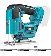 Jig Saw for Makita 18V Battery, Cerycose Cordless Jigsaw Tool with Laser Guide, 3000RPM Brushless...