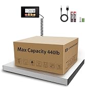UNIWEIGH Digital Postal Scale 440lb x 10g Accuracy Shipping Scale | Stainless Steel Platforms,Hea...