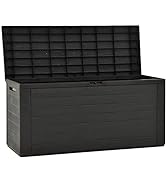 GOTOTOP Extra Large Outdoor Storage Box Waterproof, Polypropylene Deck Box for Patio Garden Furni...