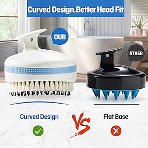 Curved Design for a Better Head Fit & Superior Cleansing