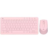 Rii RKM709 2.4 Gigahertz Ultra-Slim Wireless Keyboard and Mouse Combo, Multimedia Office Keyboard...