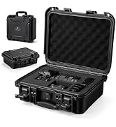 K&F CONCEPT Waterproof Hard Case, Portable Protective Camera Case, Customizable Foam Case Fit Use...