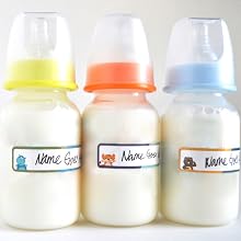 baby bottle waterproof labels for daycare and school dishwasher safe sticker name kid