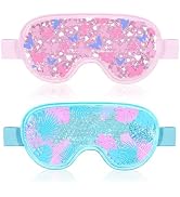 2PCS Cooling Eye Mask Gel Eye Mask, Reusable Hot Cold Therapy cold eye mask for Post Surgery, Puf...