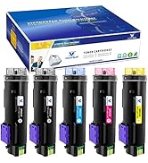 VICTORSTAR 5 Packs Compatible Toner Cartridges 6510 6515 Extra High Yield 5500 BK & 4300 Pages C...