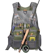 Gonex Fly Fishing Vest for Men Women, Comfortable Adjustable Fishing Vest with Multi-Pockets Refl...