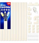 Cord Cover Wall, 157in Delamu Cord Hider Wall Mounted TV, Wire Covers for Cords Cable Management,...