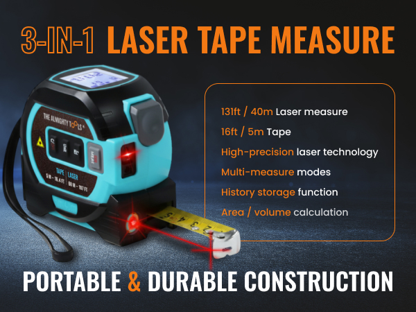 3-IN-1 LASER TAPE MEASURE