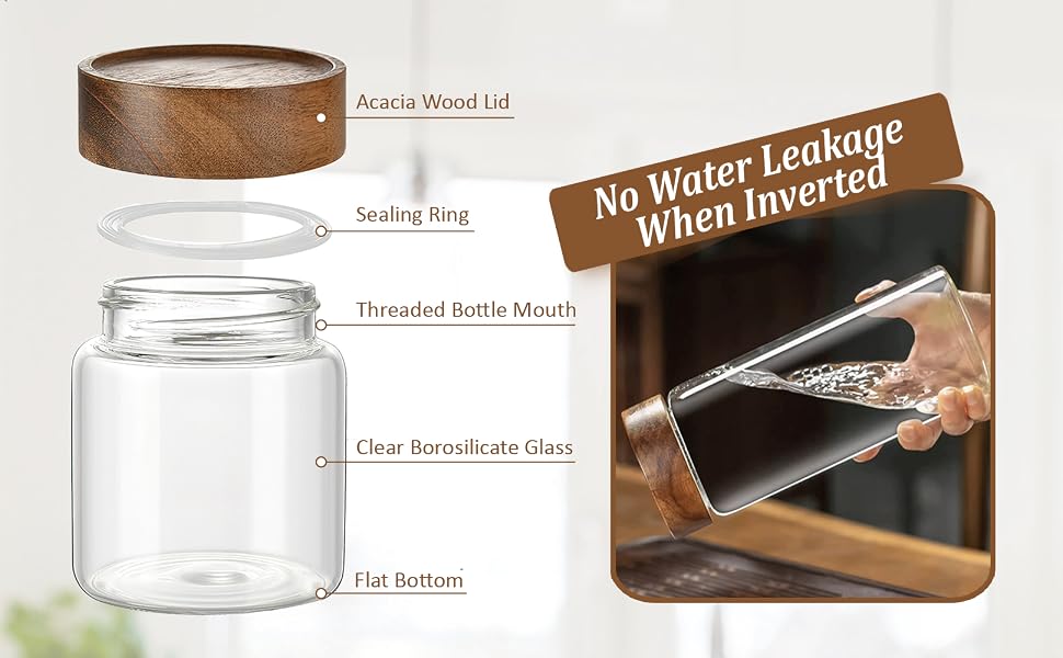 Glass Storage Canister with Lid 02
