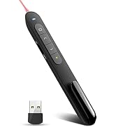 Presentation Clicker PowerPoint Clicker with Laser Pointer, Wireless Presenter Remote Slide Click...