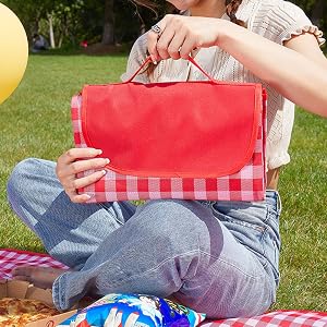red Outdoor Picnic Blankets