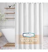 SlipX Solutions Protected Shower Curtain Liner, 5G Thicker Liner, 70"x72", White
