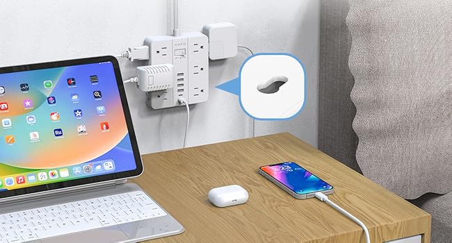 multi plug extension cord;extension cords with multiple outlets;surge protector extension cord