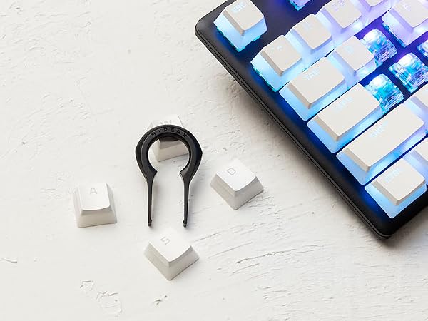 Stylish keycap removal tool included
