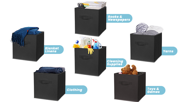 11 inch cube storage bins