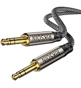 RIKSOIN 3.5mm Aux Cable 2FT/0.6m, Silver-Plated Wire Core Male to Male Cord for Headphones Car Ho...
