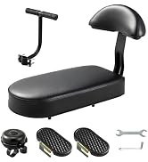 Zacro Kids Bike Seat Set, Comfort Bike Seat with Backrest, Wide Child Bicycle Rear Seat Cushion B...