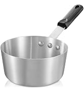 GRIDMANN 1.5-Quart Tapered Aluminum Sauce Pan with Silicone Handle, NSF Listed Heavy Duty Profess...