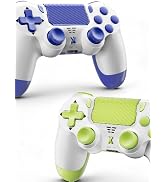 Puiseno 2 Pack Wireless Controller for PS-4, Gamepad with Dual Vibration/Hall Effect Joysticks/Si...