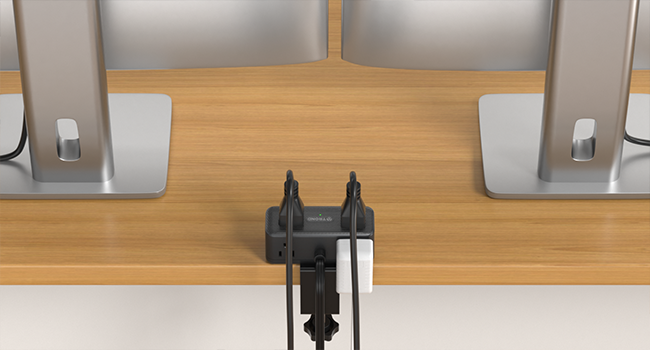 desk power strip with usb cport